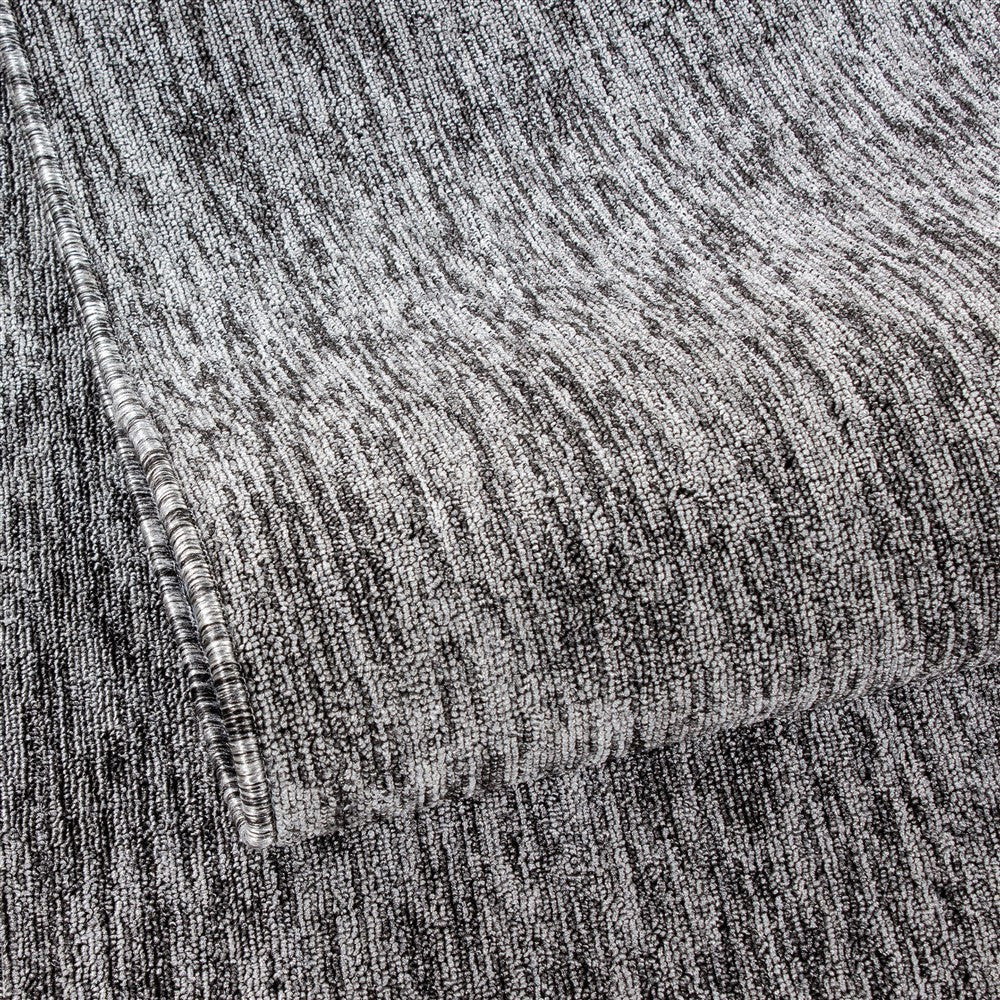 Teppich Kurzflor 4mm Florhöhe meliert glänzend Wohnzimmerteppich Heimbüro Grau