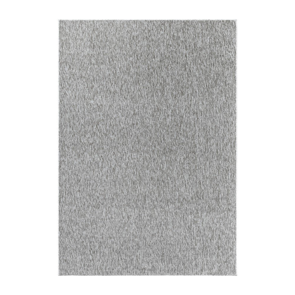 Teppich Kurzflor 4mm Florhöhe meliert glänzend Wohnzimmer Heimbüro Hellgrau