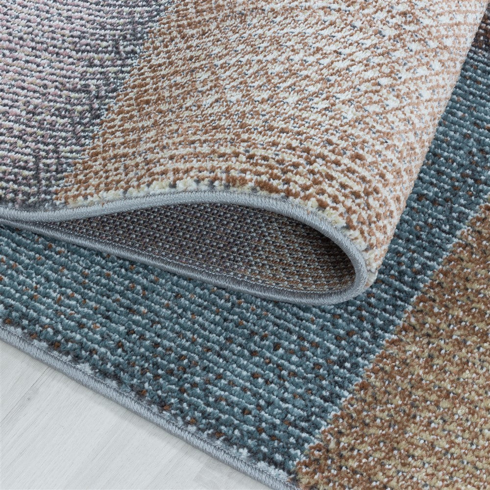 Kurzflor Teppich Modernes Quadrat Pixel Muster Teppich Weich Mehrfarbig