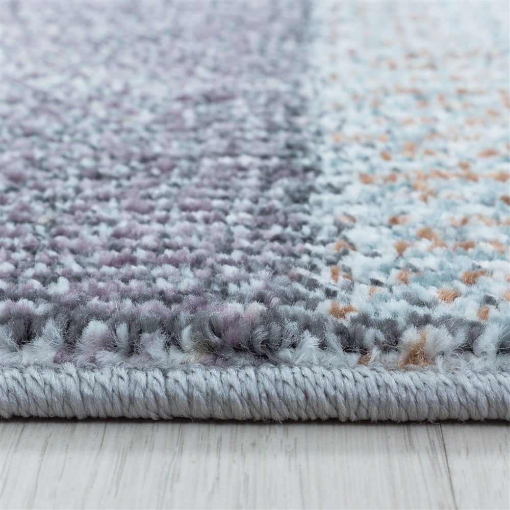 Kurzflor Teppich Modernes Quadrat Pixel Muster Teppich Weich Mehrfarbig
