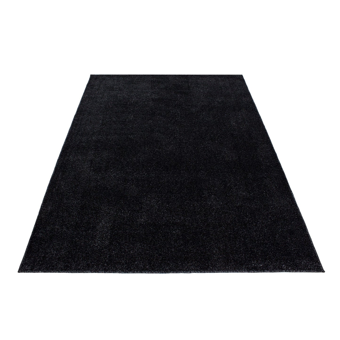 Teppich Kurzflor Modern Wohnzimmer Einfarbig Meliert Uni günstig ANTHRAZIT