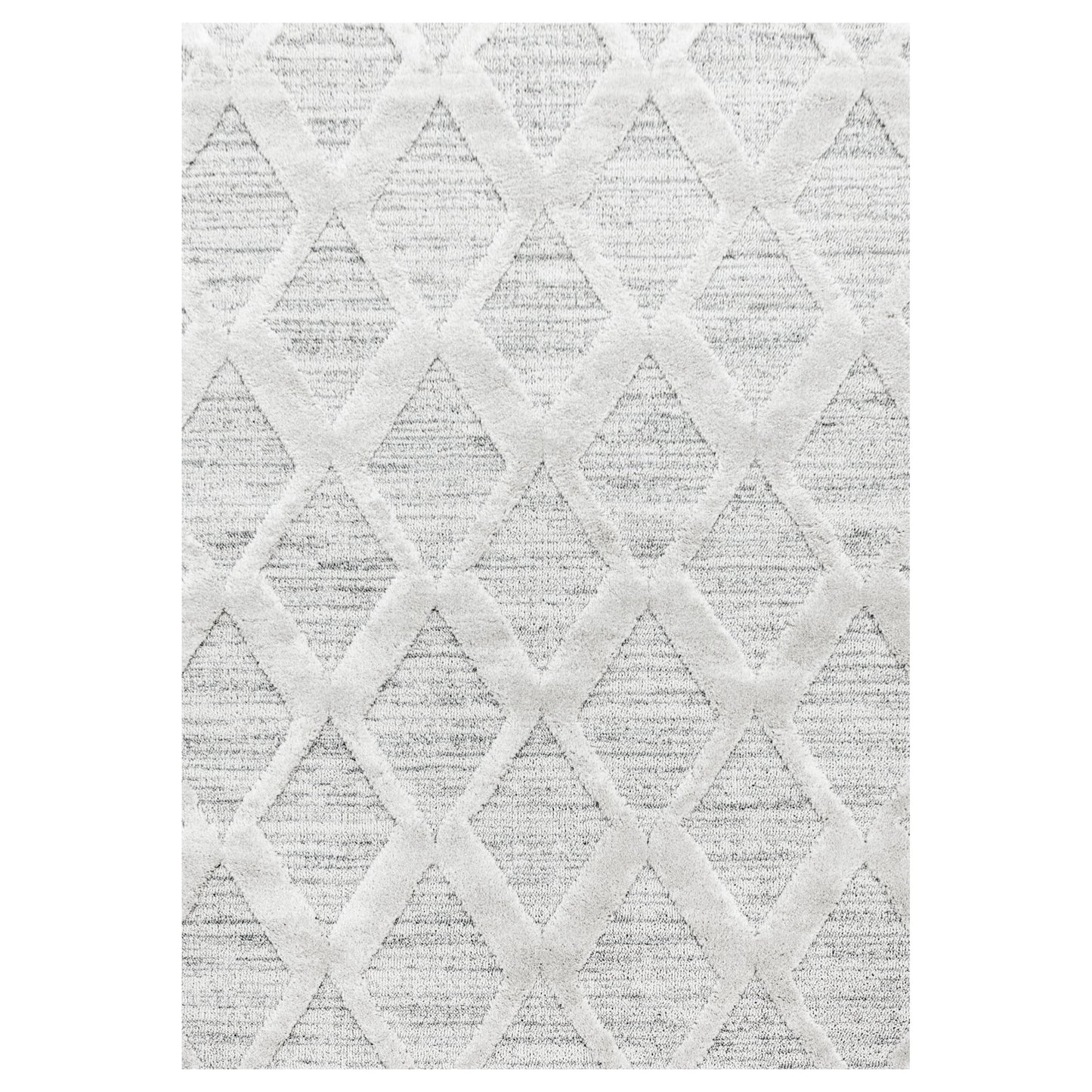 Kurzflor Design Teppich MIA Looped Flor 3-D Rauten Gitter Muster Abstrakt