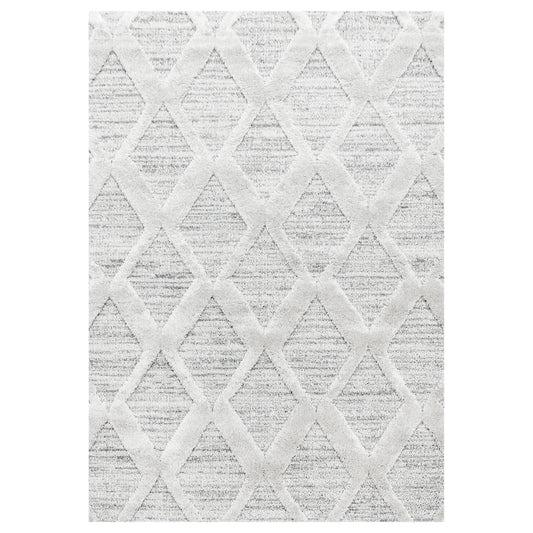 Kurzflor Design Teppich MIA Looped Flor 3-D Rauten Gitter Muster Abstrakt