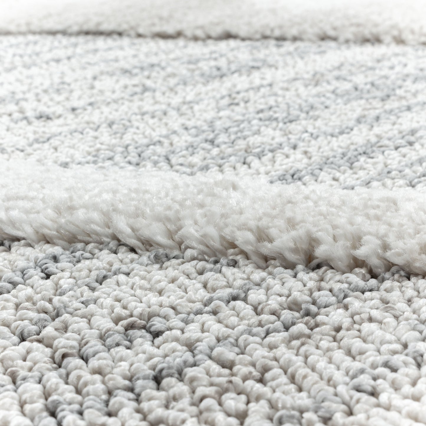 Kurzflor Design Teppich MIA Looped Flor 3-D Rauten Gitter Muster Abstrakt