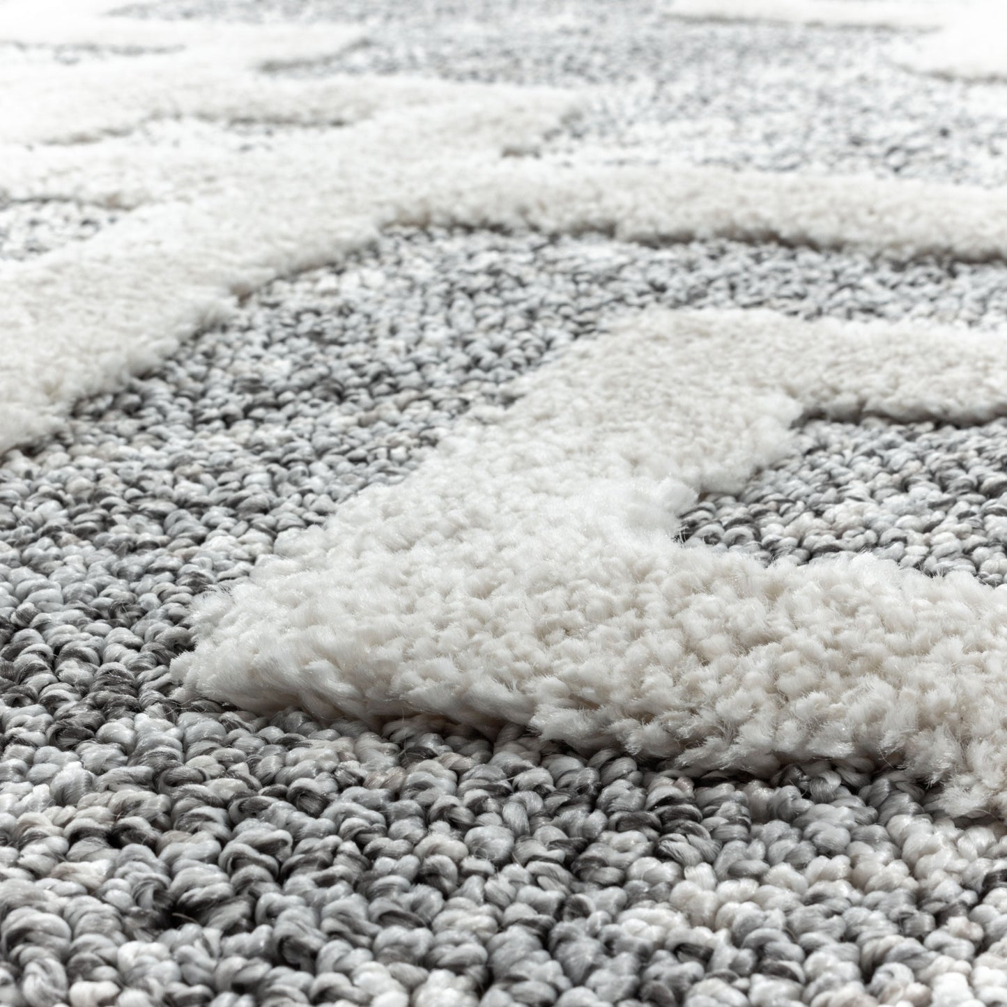 Kurzflor Design Teppich MIA Looped Flor Inka Rauten Muster Abstrakt