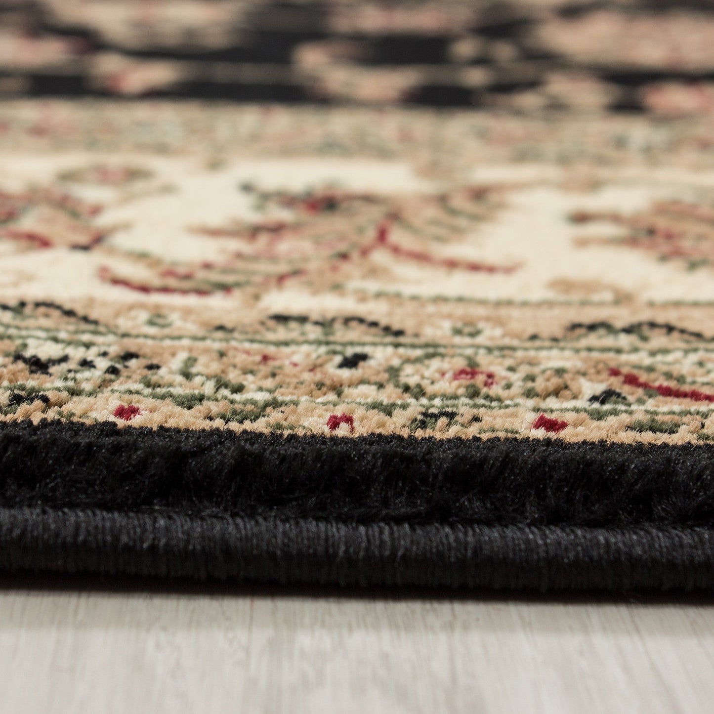 Orientteppich Klassischer Orientalisch Traditional Webteppich Schwarz Beige