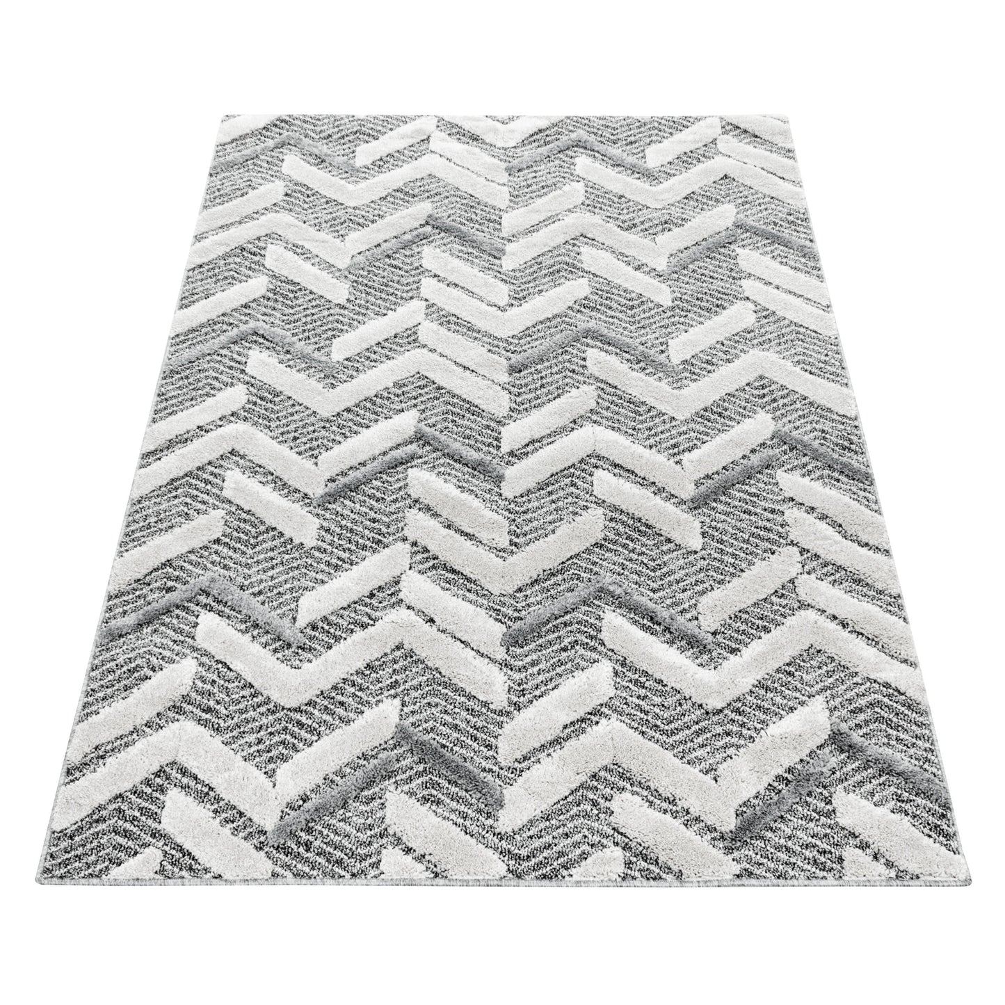 Kurzflor Design Teppich MIA Looped Flor Abstrakte Wellen Muster