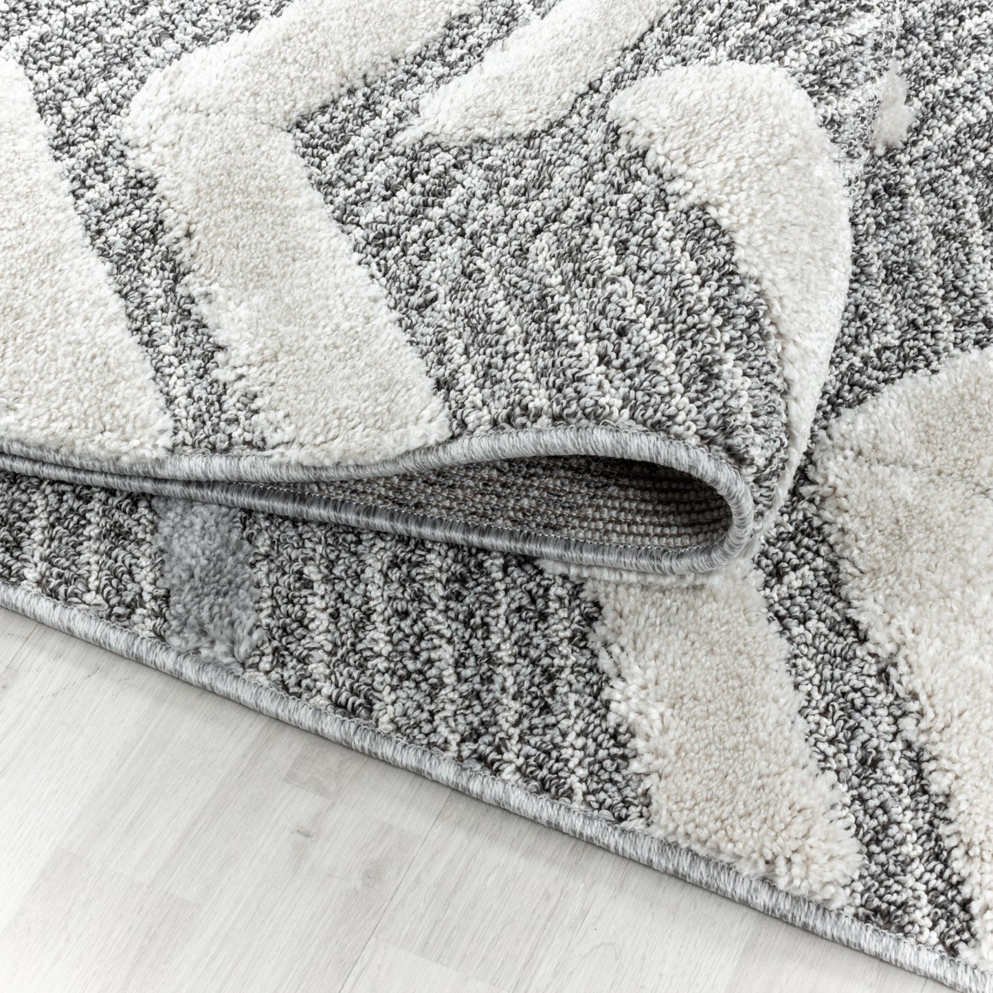 Kurzflor Design Teppich MIA Looped Flor Abstrakte Wellen Muster