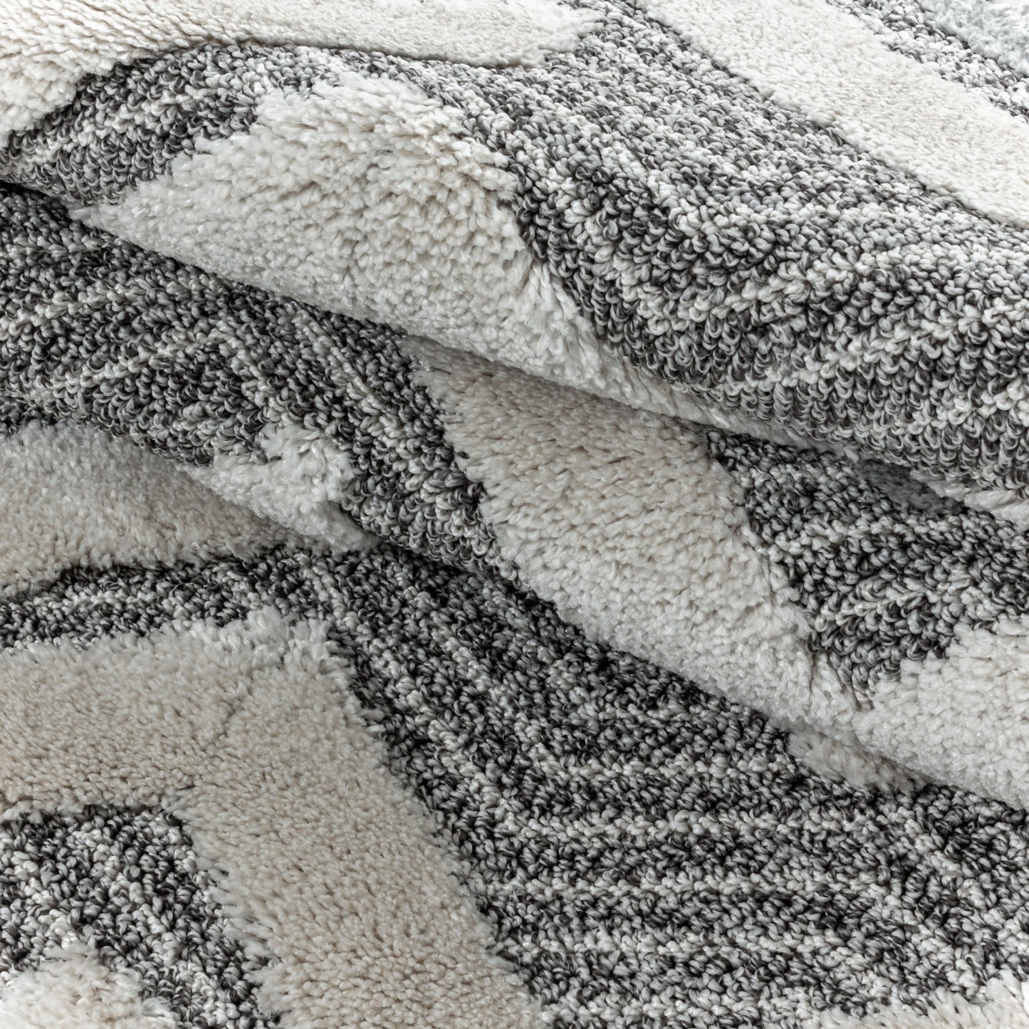 Kurzflor Design Teppich MIA Looped Flor Abstrakte Wellen Muster
