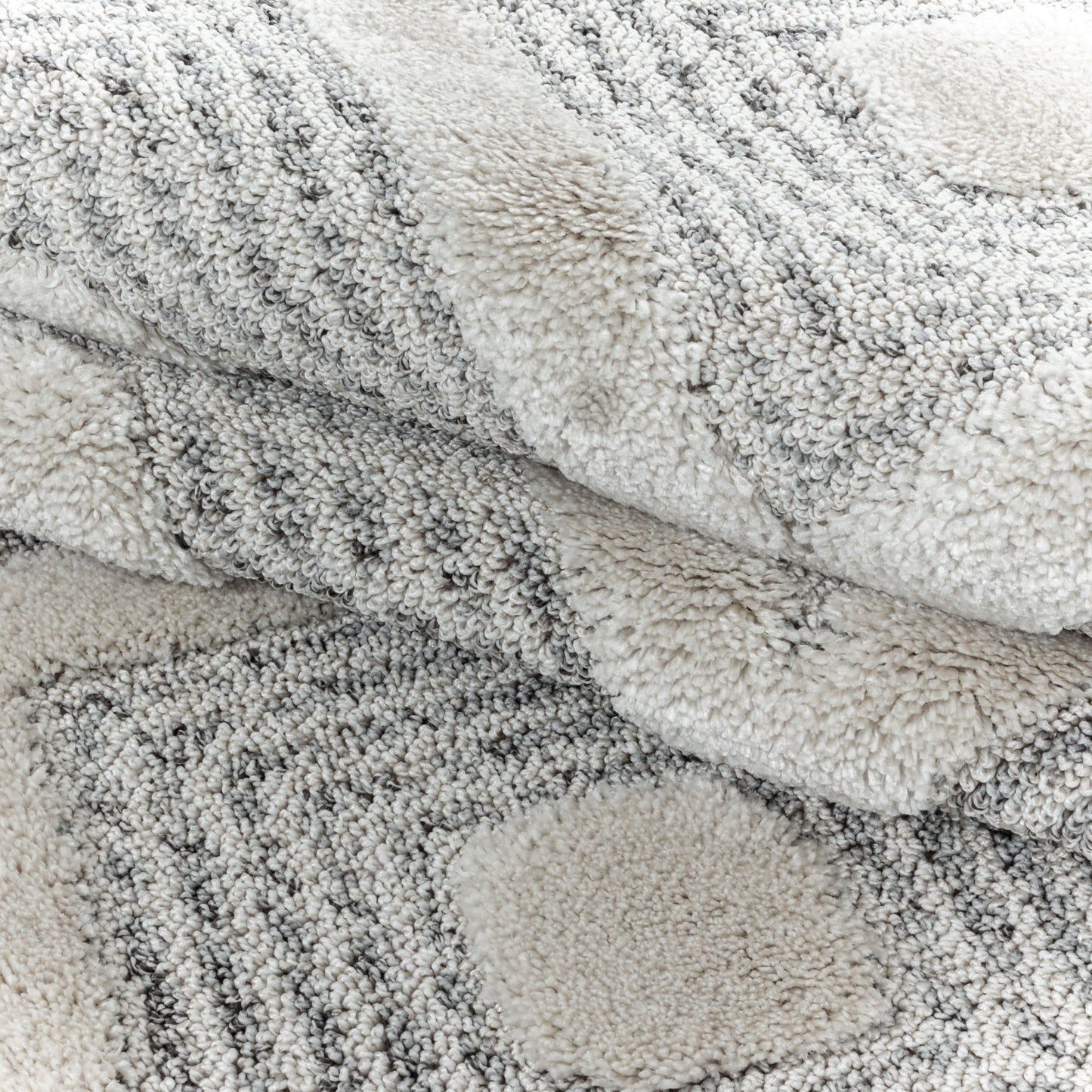 Kurzflor Design Teppich MIA Looped Flor 3-D Rauten Viereck Gitter Muster