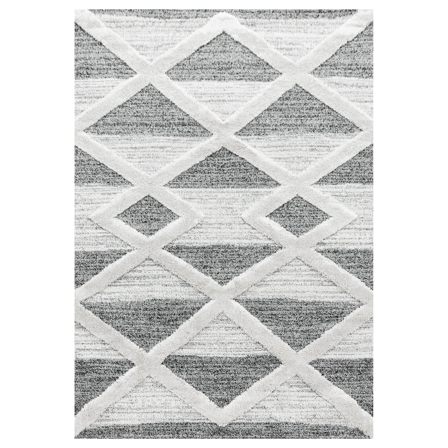 Kurzflor Design Teppich MIA Looped Flor 3-D Kreuz Muster