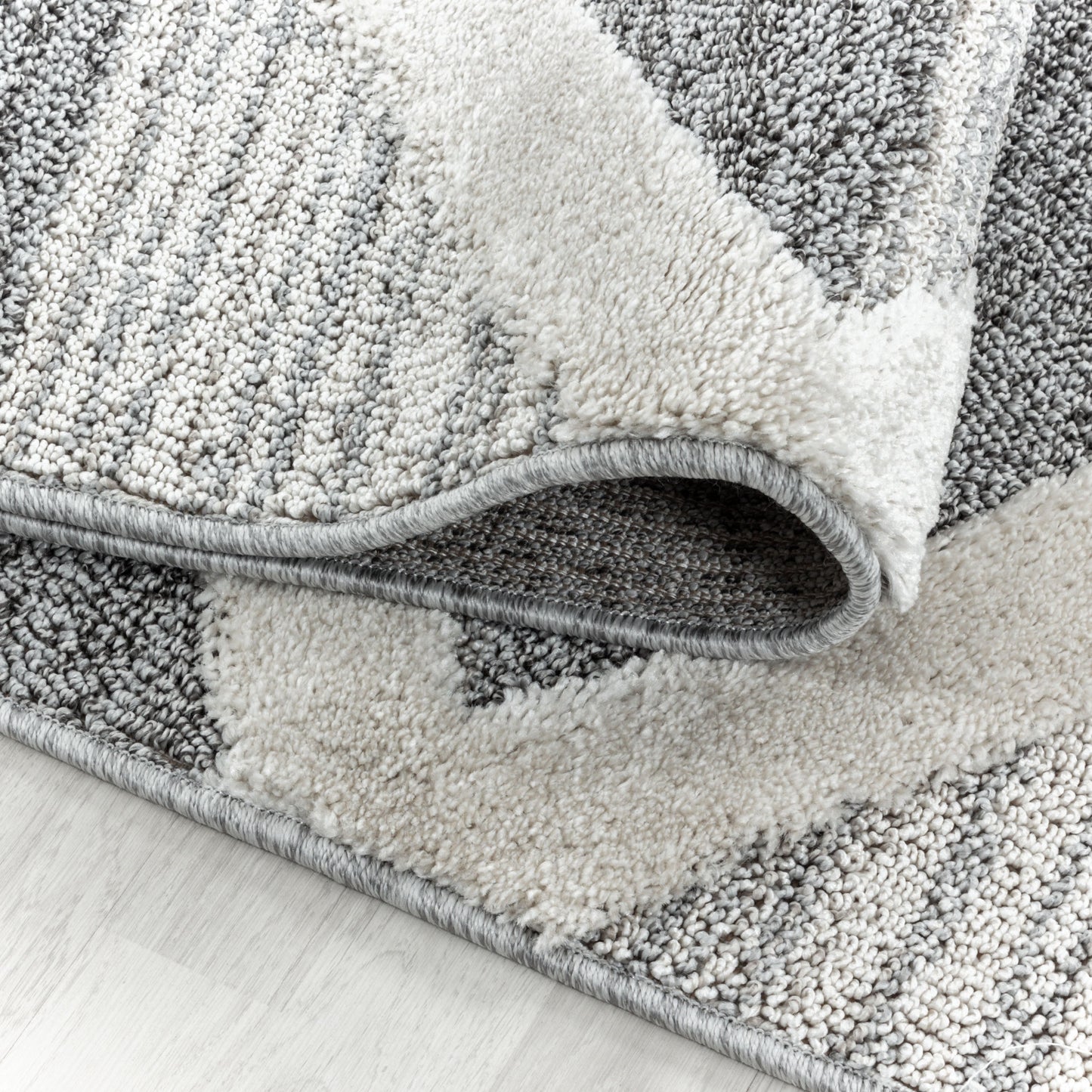 Kurzflor Design Teppich MIA Looped Flor 3-D Kreuz Muster