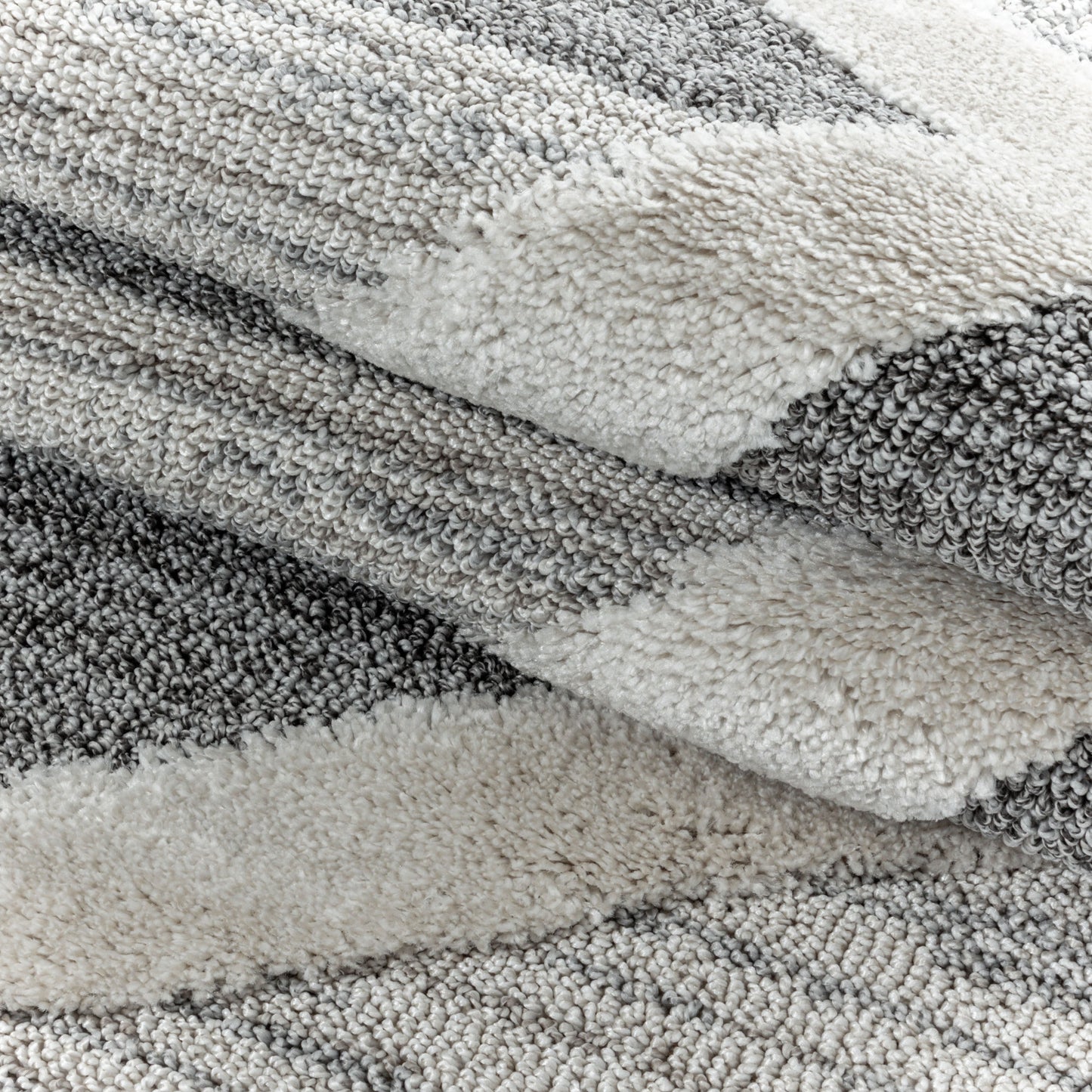 Kurzflor Design Teppich MIA Looped Flor 3-D Kreuz Muster