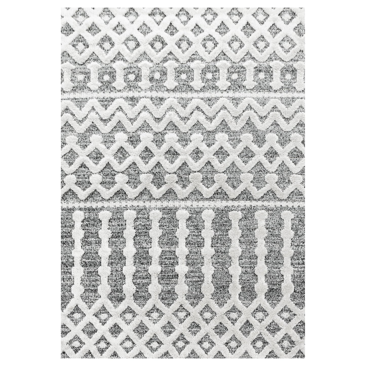 Kurzflor Design Teppich MIA Looped Flor Inka Linien Muster