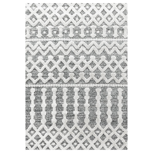 Kurzflor Design Teppich MIA Looped Flor Inka Linien Muster