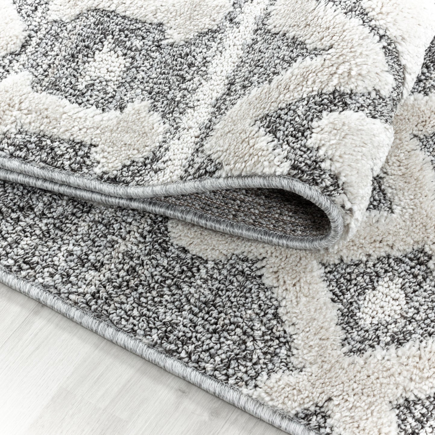 Kurzflor Design Teppich MIA Looped Flor Inka Linien Muster