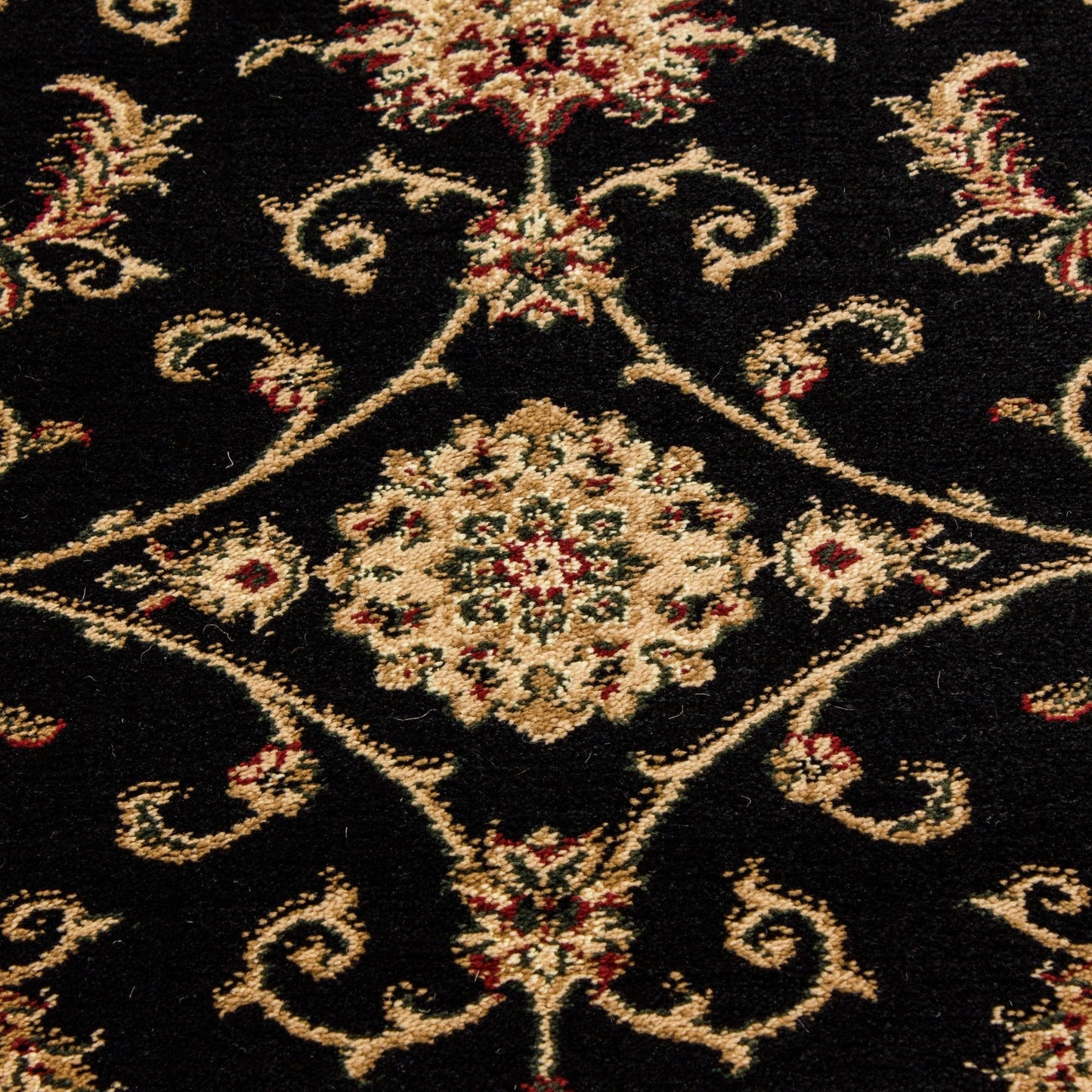 Orientteppich Klassischer Orientalisch Traditional Webteppich Schwarz Beige
