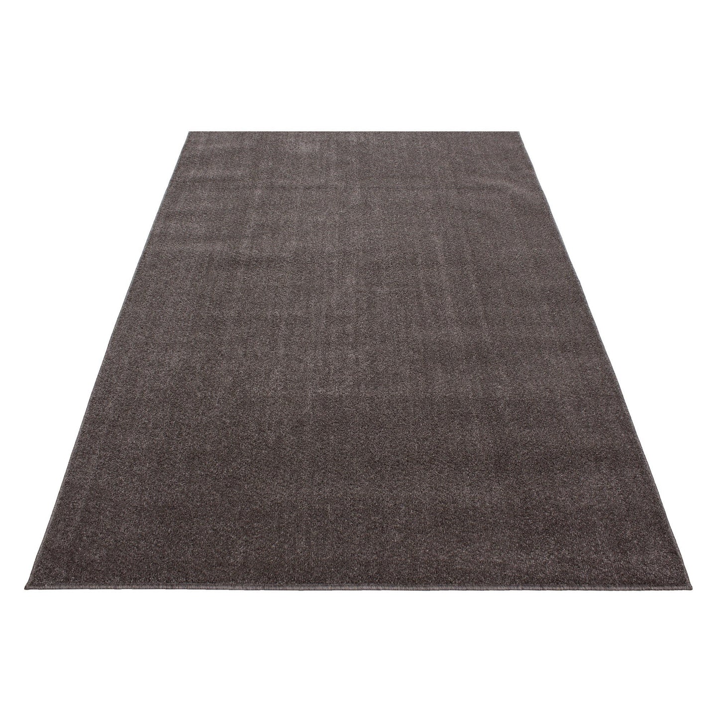 Teppich Kurzflor Modern Wohnzimmer Einfarbig Meliert Uni günstig Mocca