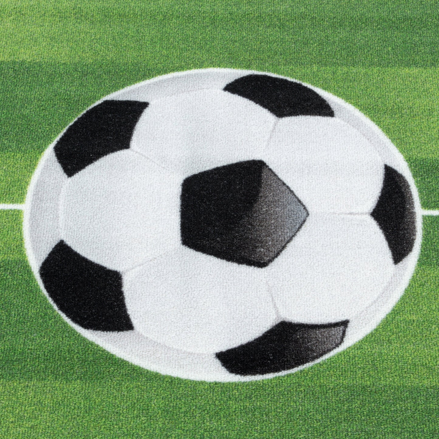 Kurzflor Kinderteppich Spielteppich Kinderzimmer Teppich Fussball Stadion Grün