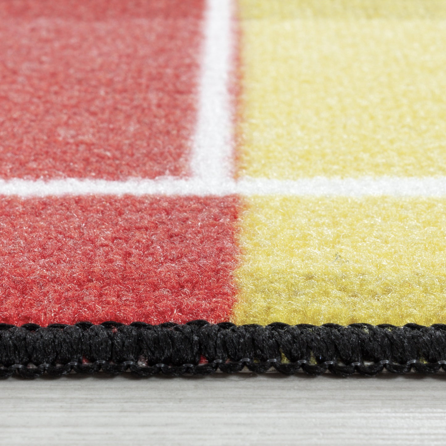 Kurzflor Kinderteppich Spielteppich Teppich Fussball Deutschland Rot
