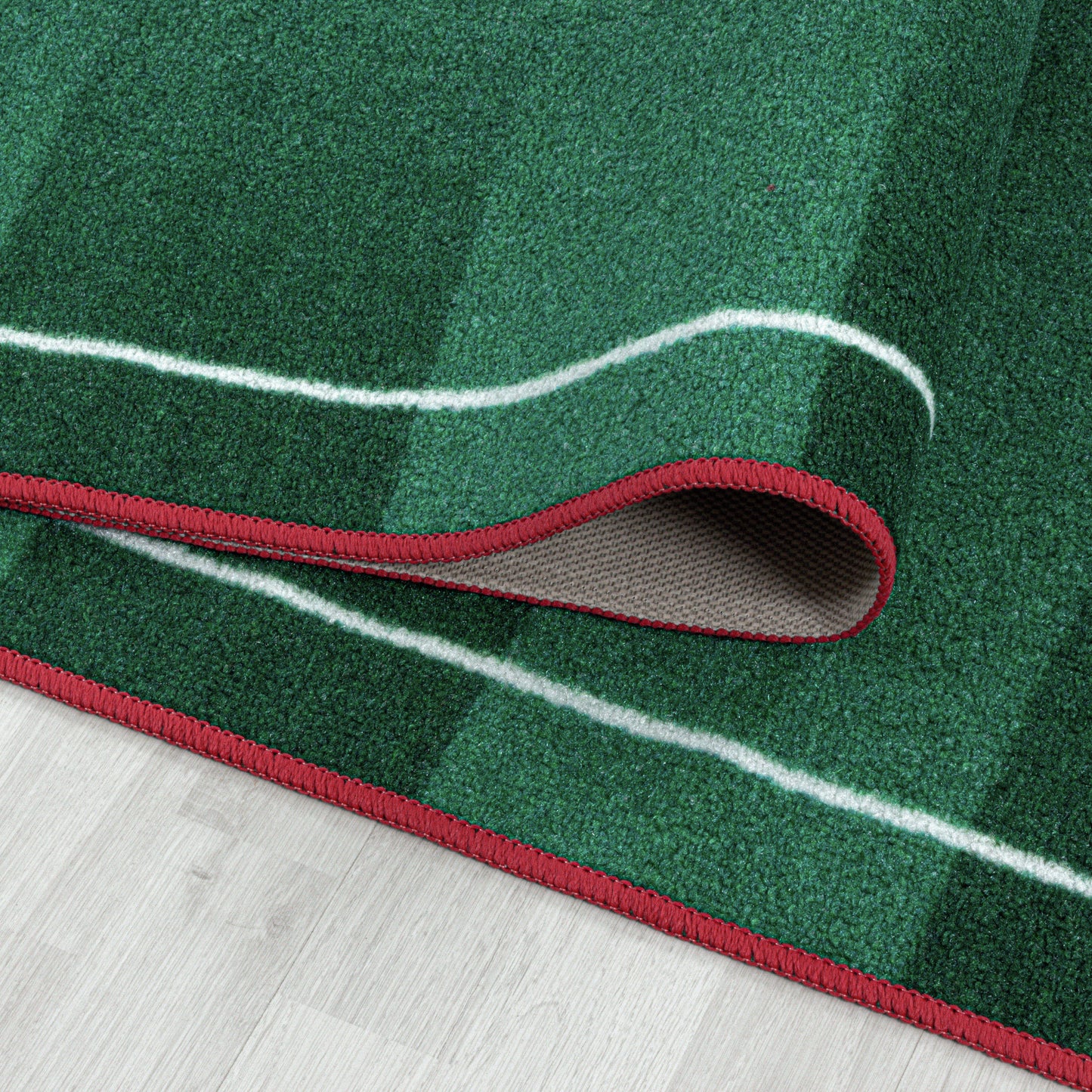 Kurzflor Teppich Kinderteppich Kinderzimmer Spielteppich Fussball Italien Weiss