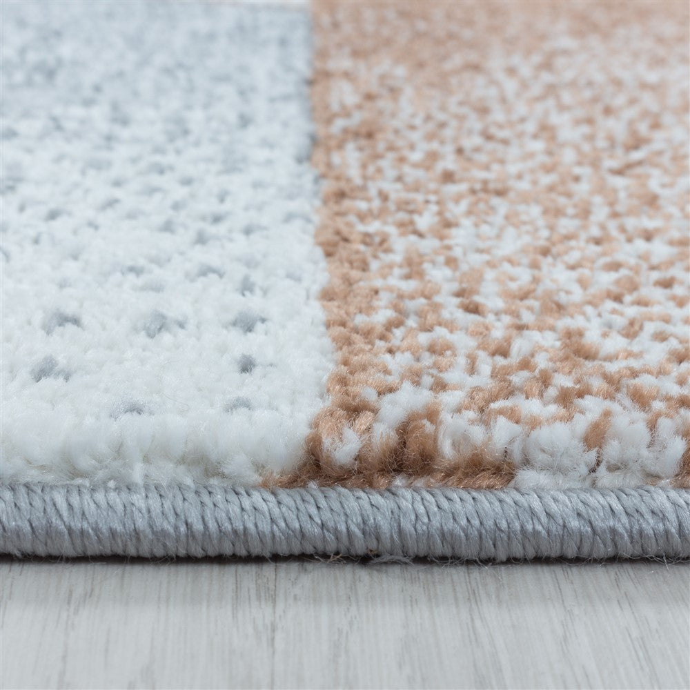 Wohnzimmerteppich Kurzflor Teppich Design Abstrakt Geometrisch Terra