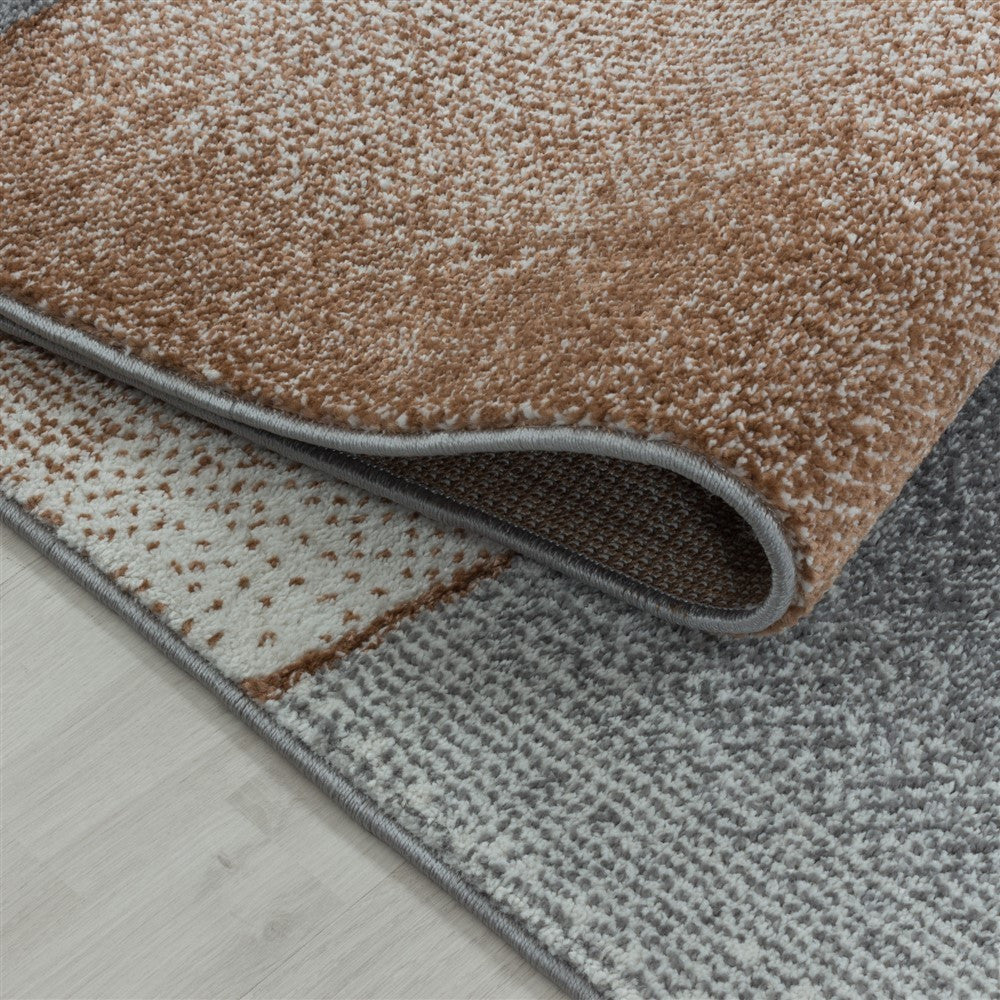 Wohnzimmerteppich Kurzflor Teppich Design Abstrakt Geometrisch Terra