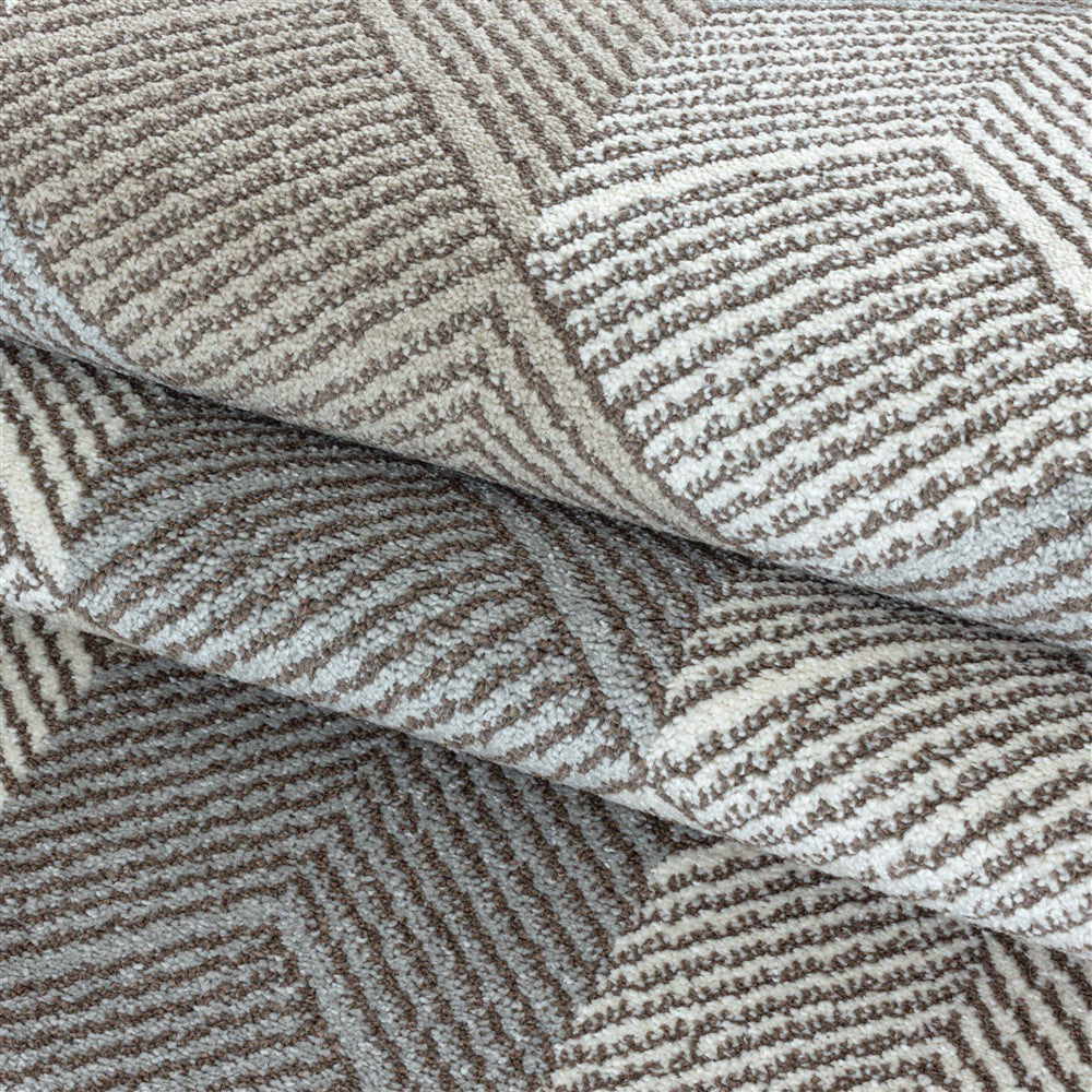 Modern Kurzflor Designer Teppich Geometrisches Cubes gemischte Farben