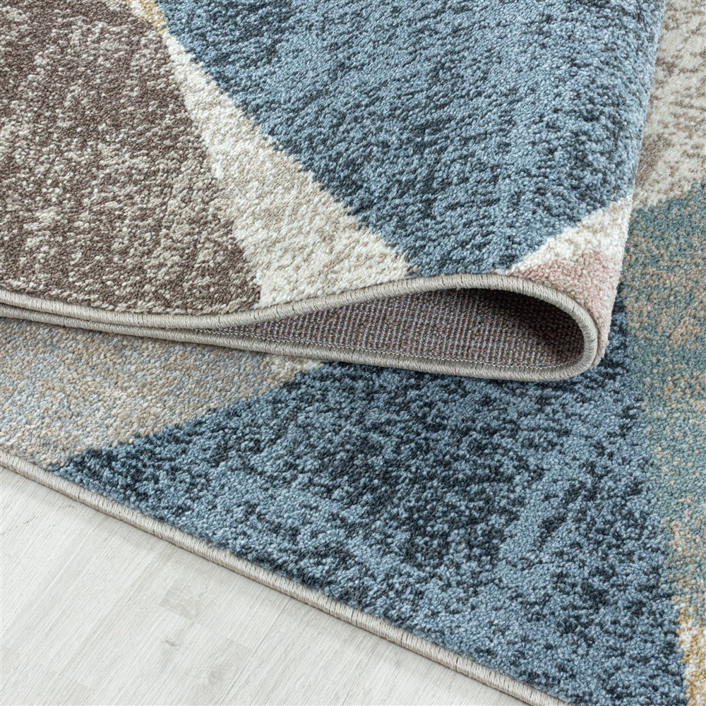 Modern Kurzflor Designer Teppich Geometrisches Dreieck design gemischte Farben