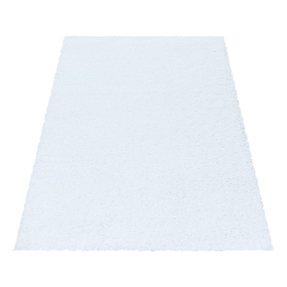Wohnzimmerteppich Hochflor Shaggy Teppich Schlafzimmer Flor Super Soft Weiss