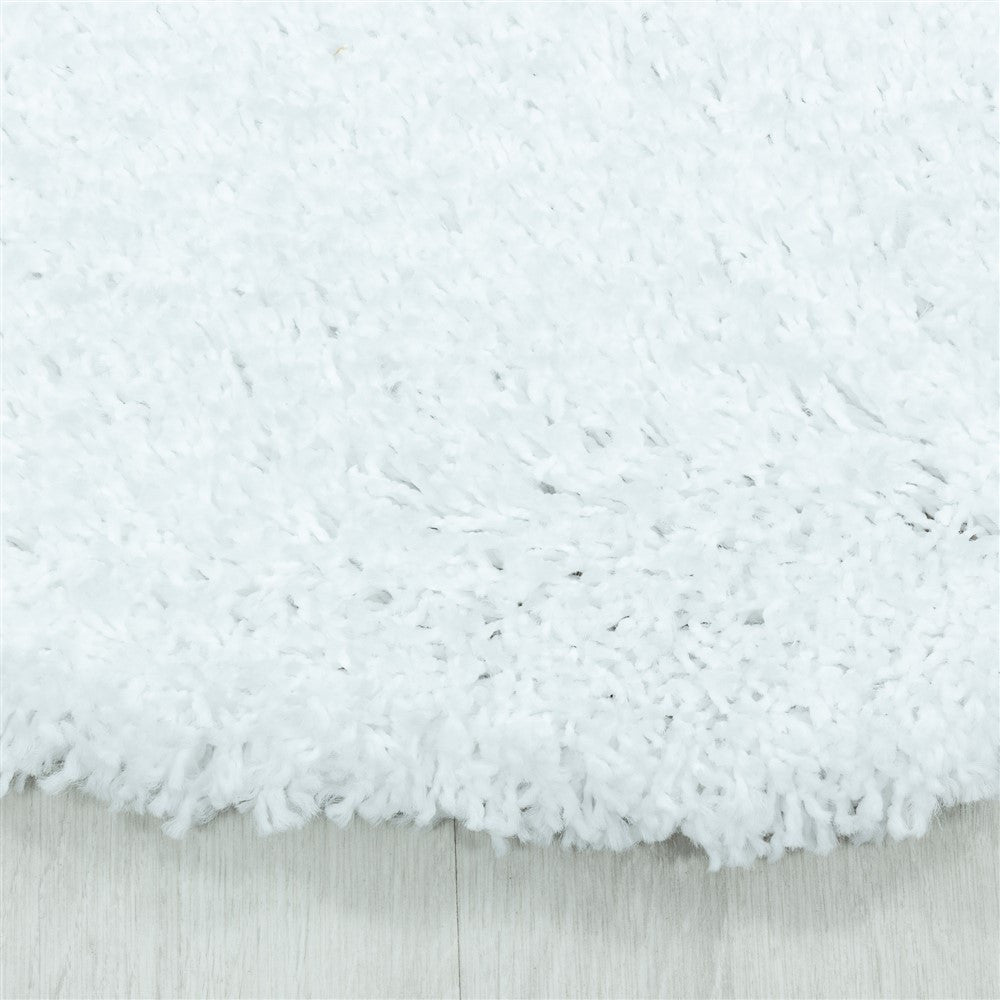 Wohnzimmerteppich Hochflor Shaggy Teppich Schlafzimmer Flor Super Soft Weiss