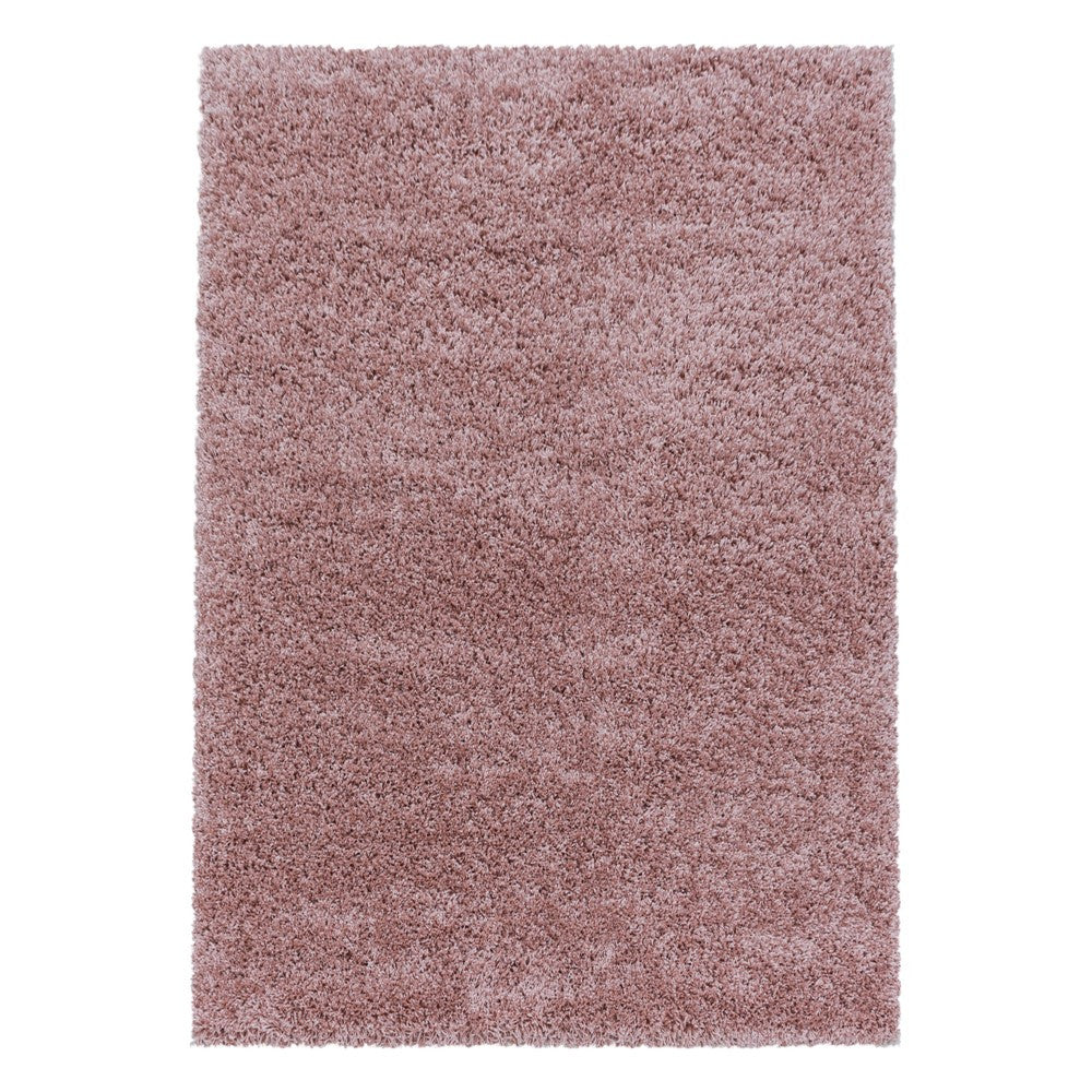Wohnzimmerteppich Hochflor Shaggy Teppich Schlafzimmer Flor Super Soft Rose