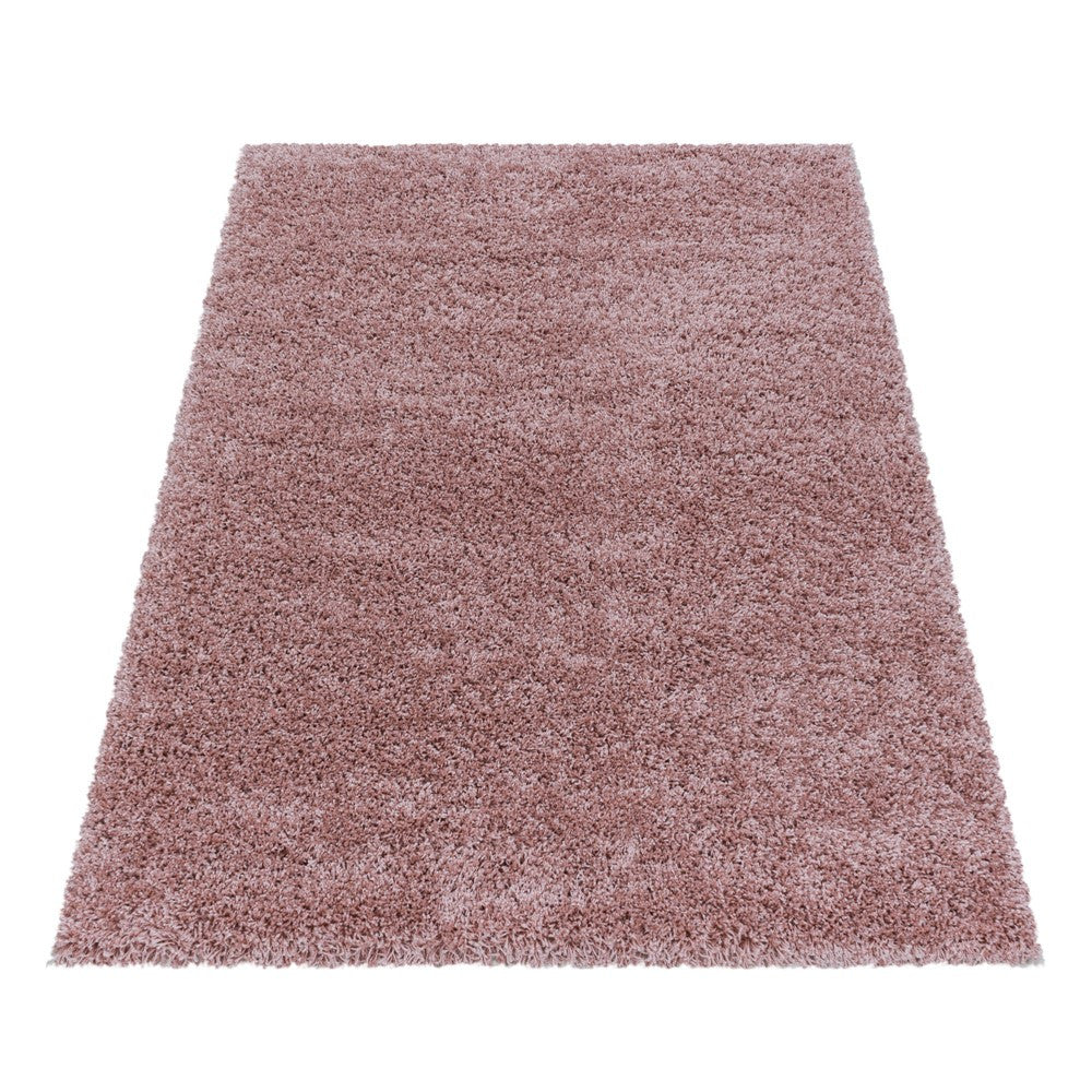 Wohnzimmerteppich Hochflor Shaggy Teppich Schlafzimmer Flor Super Soft Rose