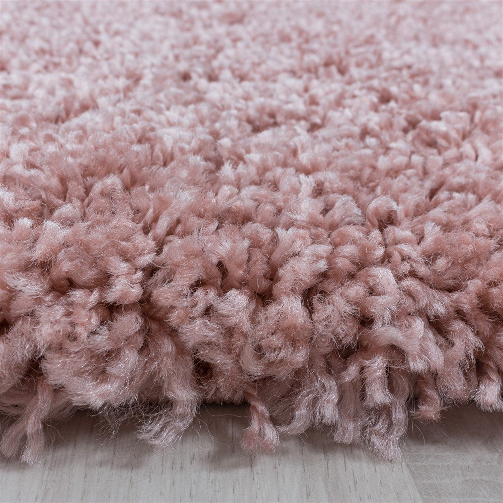 Wohnzimmerteppich Hochflor Shaggy Teppich Schlafzimmer Flor Super Soft Rose