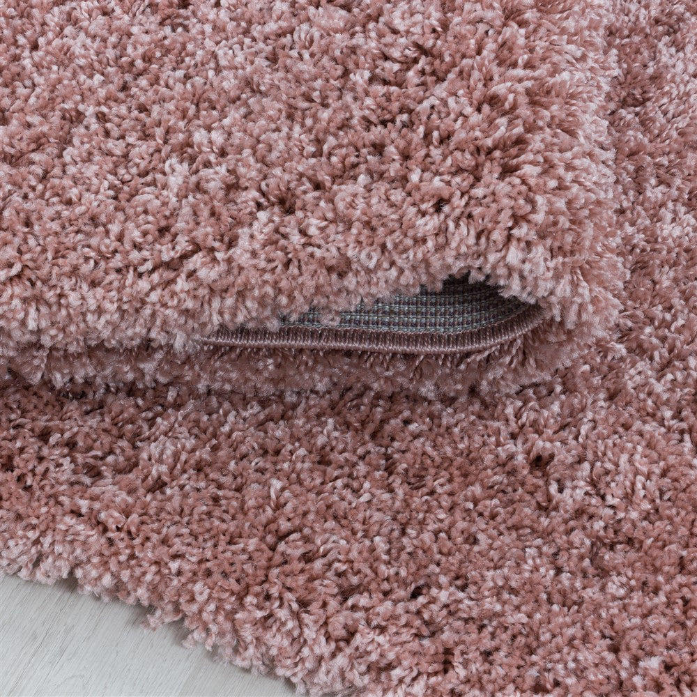 Wohnzimmerteppich Hochflor Shaggy Teppich Schlafzimmer Flor Super Soft Rose