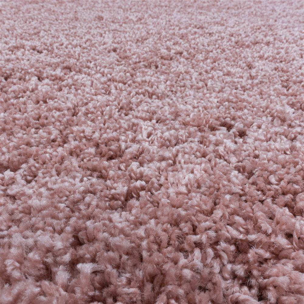 Wohnzimmerteppich Hochflor Shaggy Teppich Schlafzimmer Flor Super Soft Rose