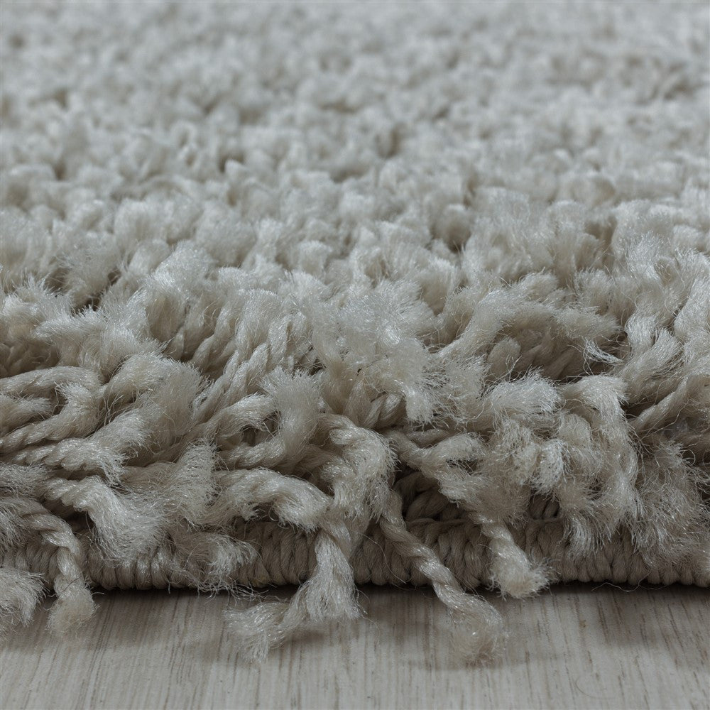 Wohnzimmerteppich Hochflor Shaggy Teppich Schlafzimmer Flor Super Soft Natur