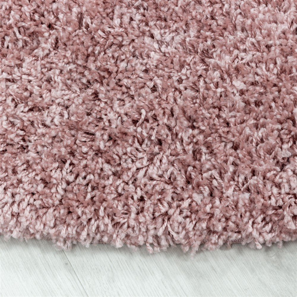 Wohnzimmerteppich Hochflor Shaggy Teppich Schlafzimmer Flor Super Soft Rose