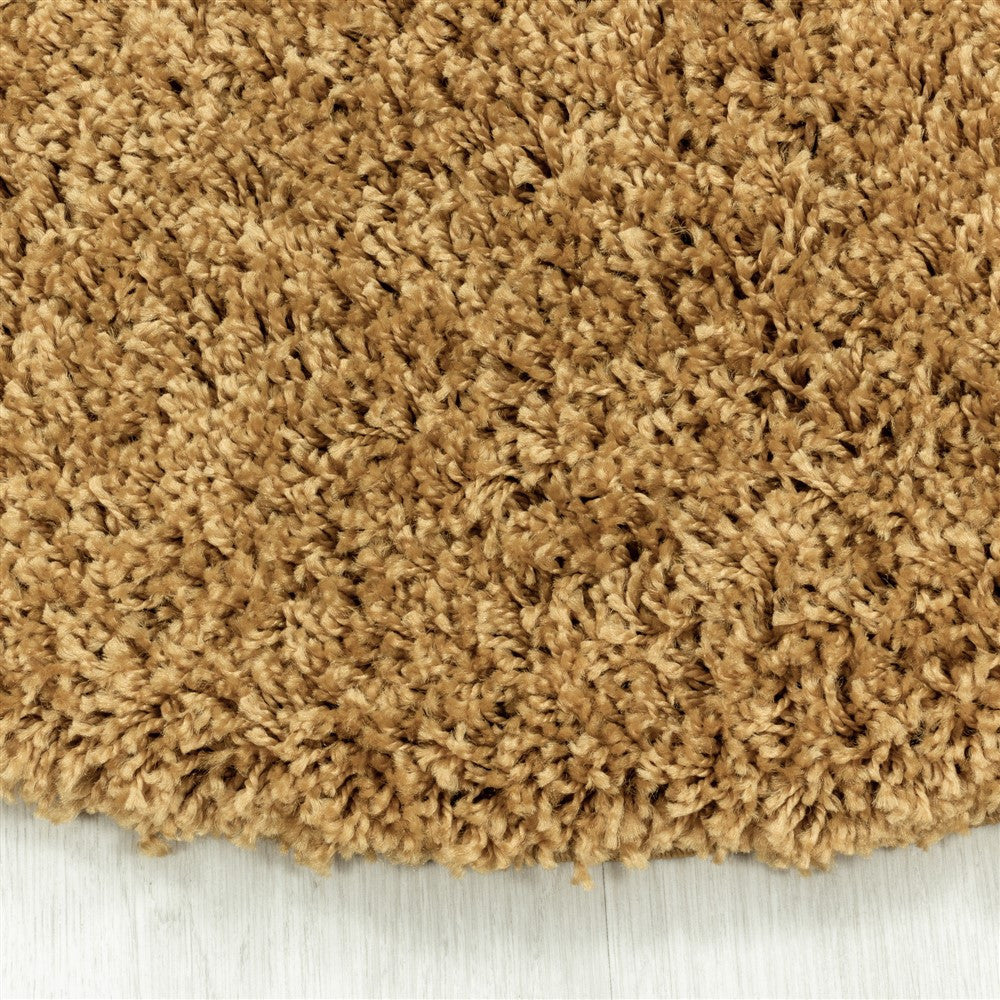 Wohnzimmerteppich Hochflor Shaggy Teppich Schlafzimmer Flor Super Soft Gold