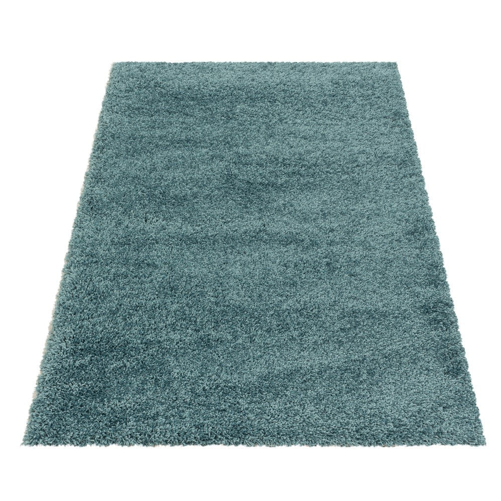 Wohnzimmerteppich Hochflor Shaggy Teppich Schlafzimmer Flor Super Soft Aqua