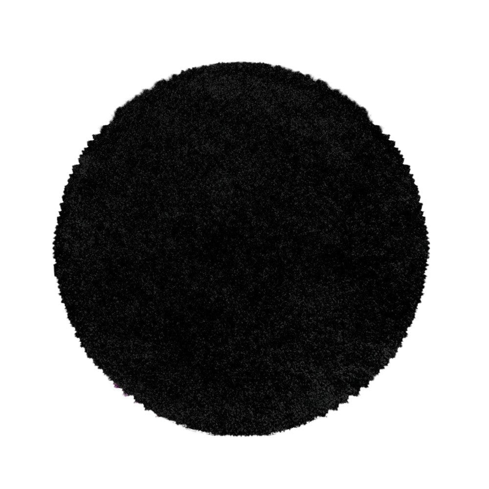 Wohnzimmerteppich Hochflor Shaggy Teppich Schlafzimmer Flor Super Soft Schwarz
