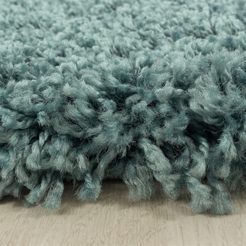 Wohnzimmerteppich Hochflor Shaggy Teppich Schlafzimmer Flor Super Soft Aqua