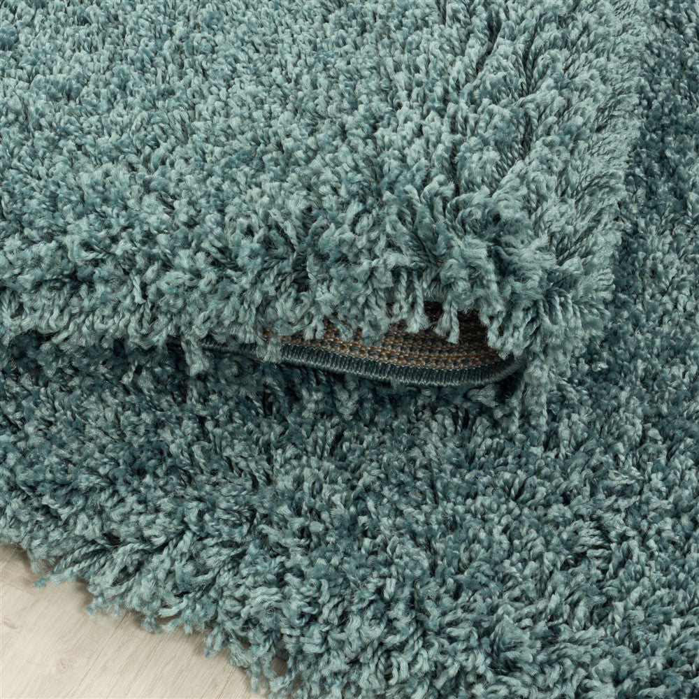Wohnzimmerteppich Hochflor Shaggy Teppich Schlafzimmer Flor Super Soft Aqua