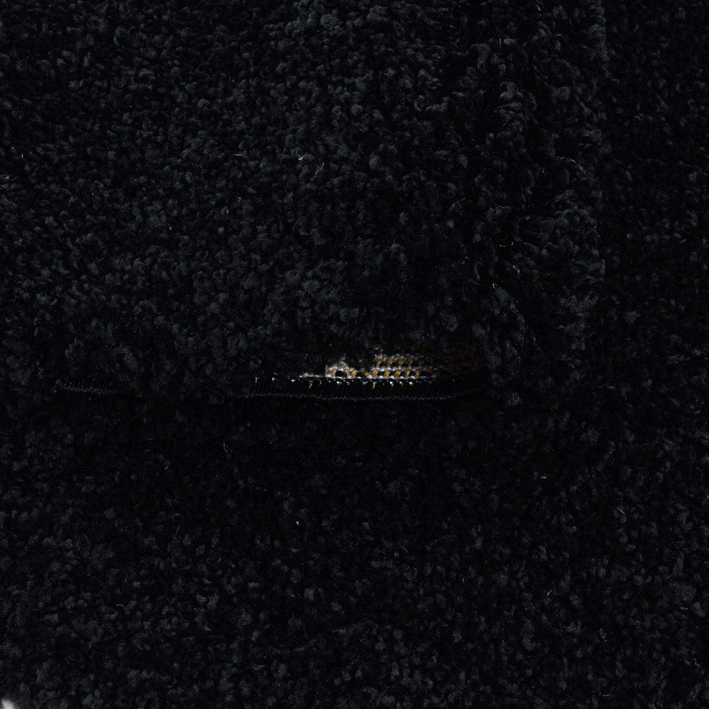 Wohnzimmerteppich Hochflor Shaggy Teppich Schlafzimmer Flor Super Soft Schwarz