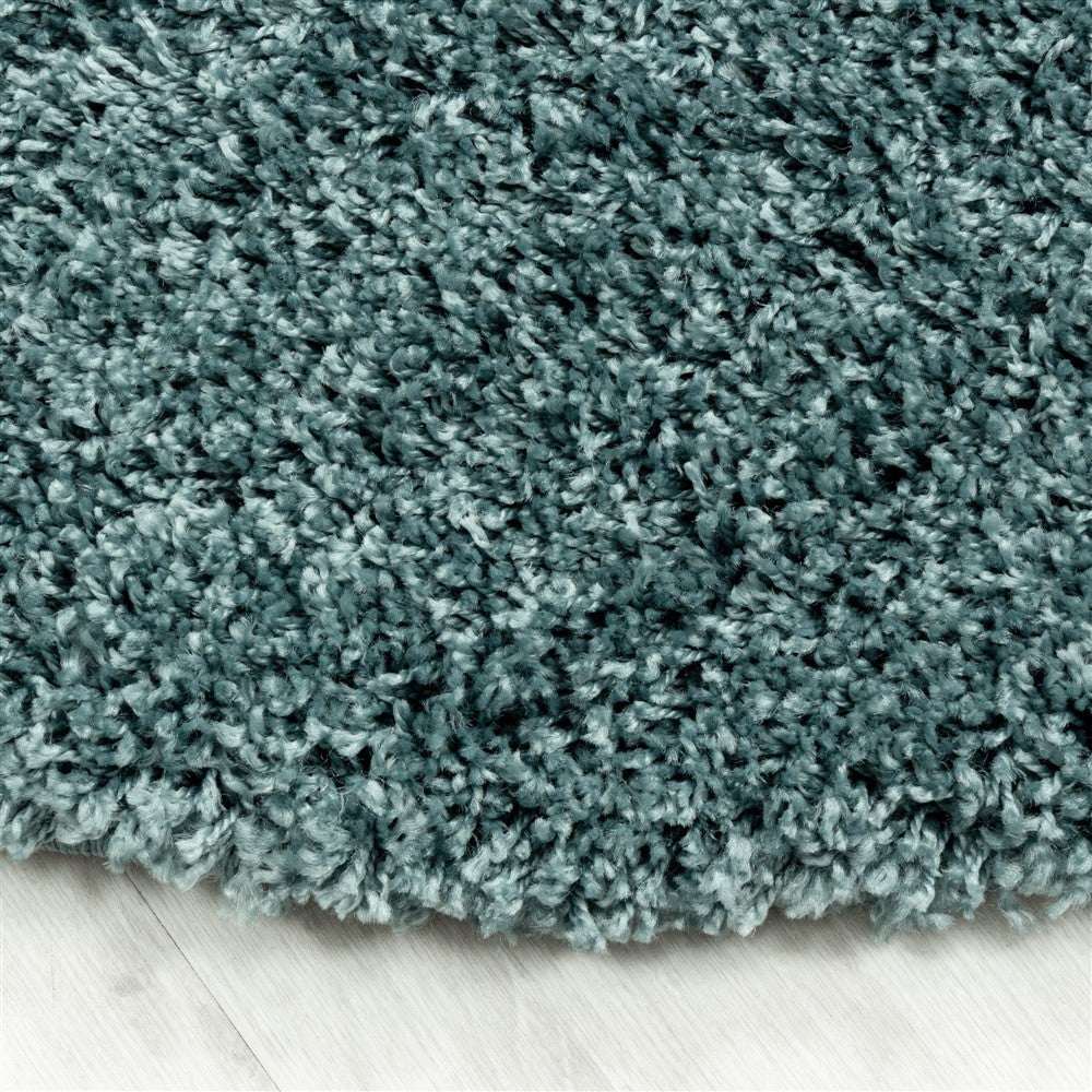 Wohnzimmerteppich Hochflor Shaggy Teppich Schlafzimmer Flor Super Soft Aqua