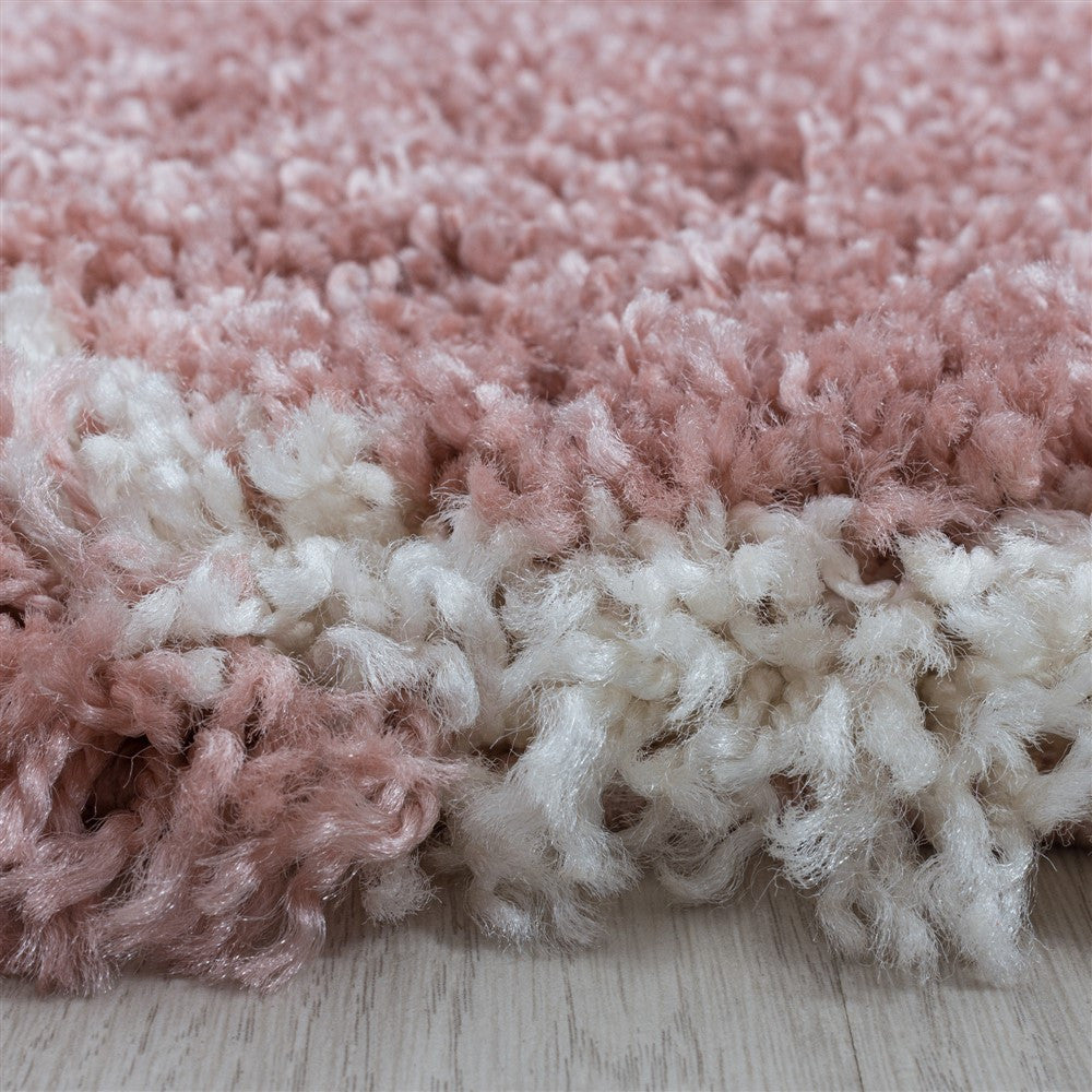 Wohnzimmerteppich Design Hochflor Teppich Muster Kachel Tile Jacquard Rose