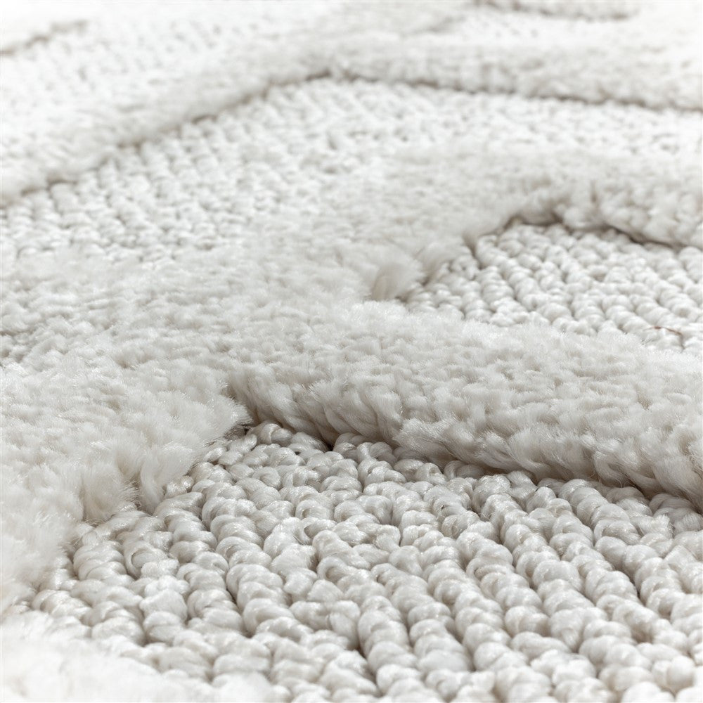 Kurzflor Design Teppich MIA Looped Flor Kreuz Labyrinth Muster