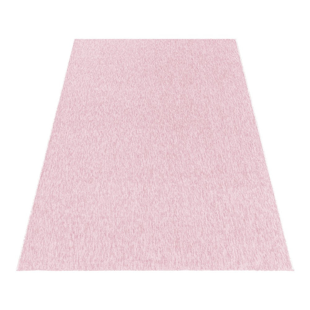 Teppich Kurzflor 4mm Florhöhe meliert glänzend Wohnzimmerteppich Heimbüro Rose