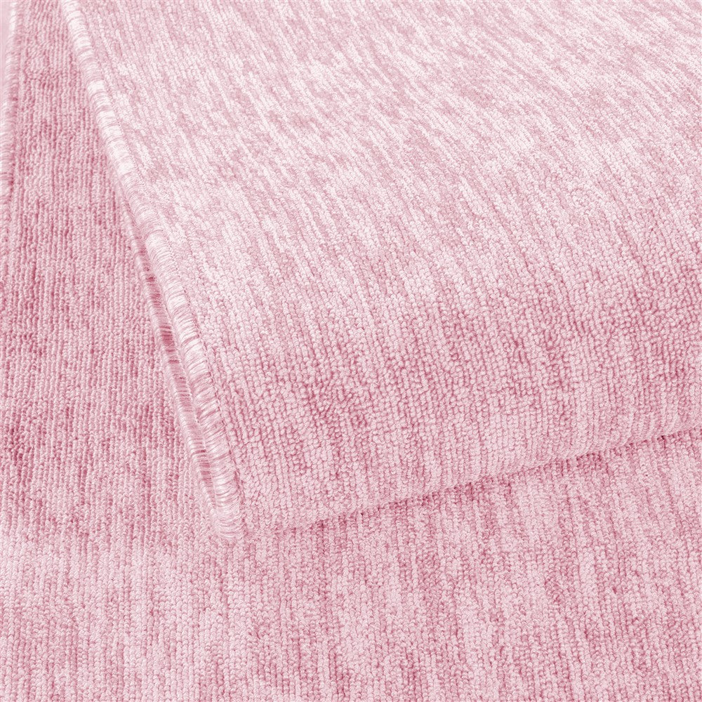 Teppich Kurzflor 4mm Florhöhe meliert glänzend Wohnzimmerteppich Heimbüro Rose
