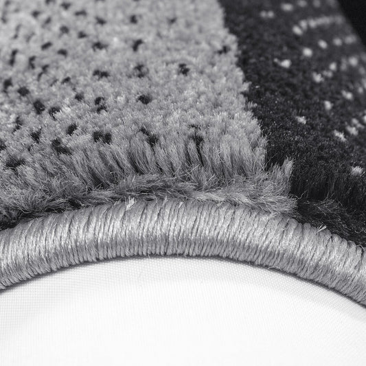 Moderner Designer Wohnzimmer Teppich Miami 6560 Schwarz